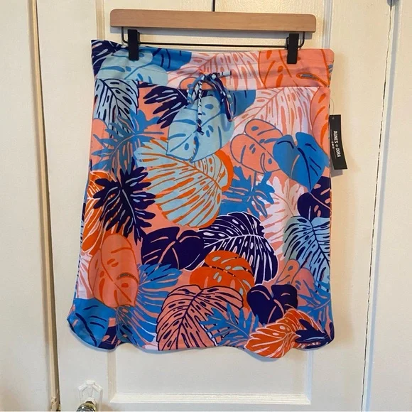Agnes & Dora Blue Leaf Live in Skirt NWT Women’s Large - Picture 1 of 5